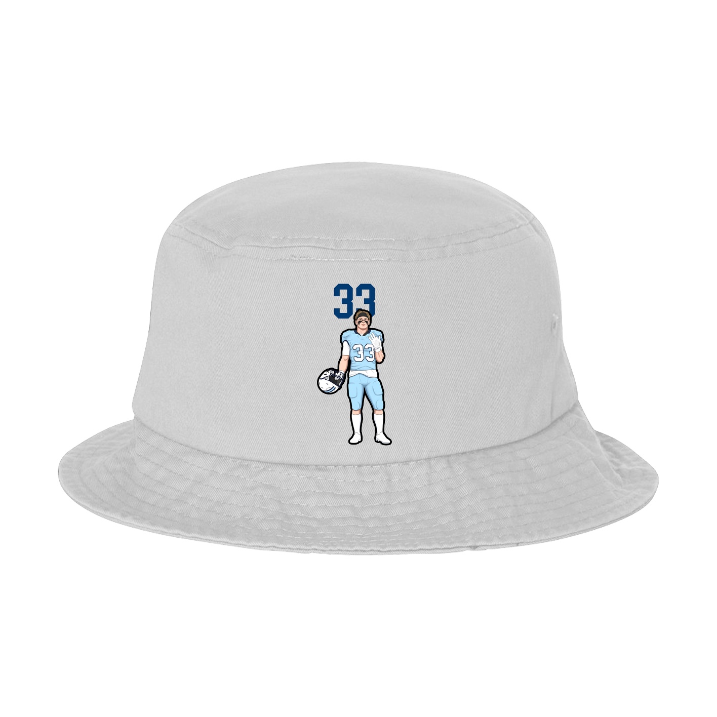 Bucket Cap — Number Top in White