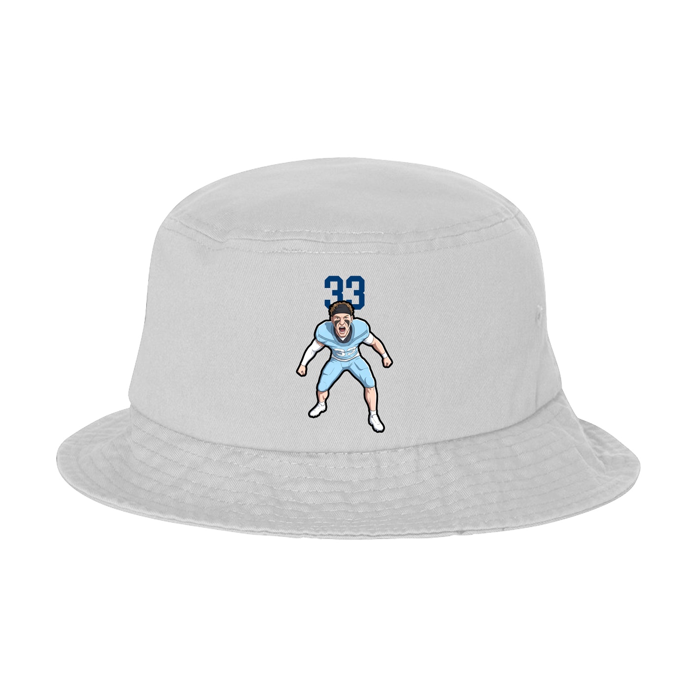 Bucket Cap — Number Top in White
