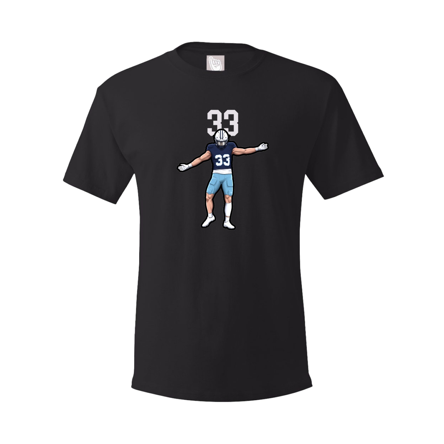 Youth Tee — Number Top in Black