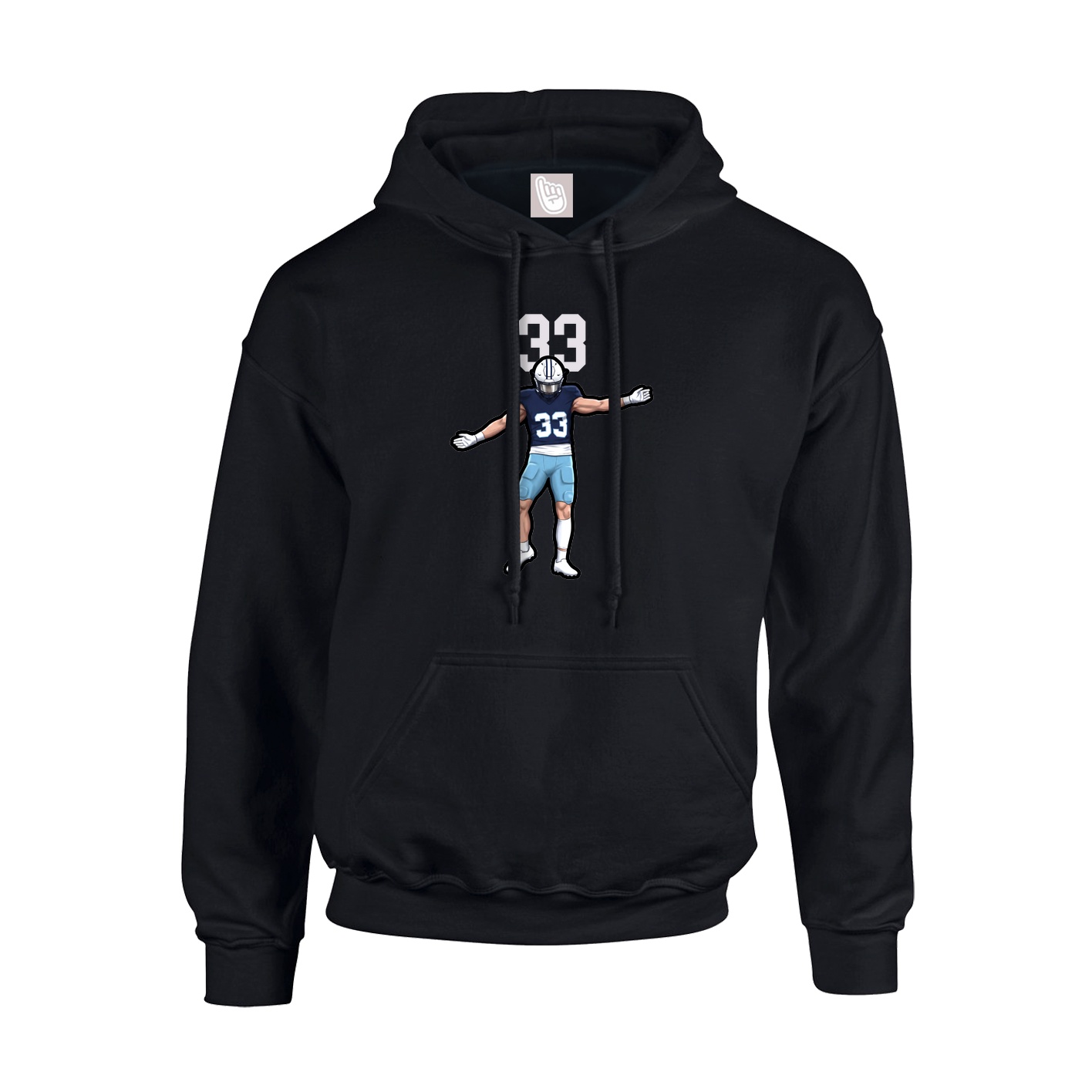 Hoodie — Number Top in Black