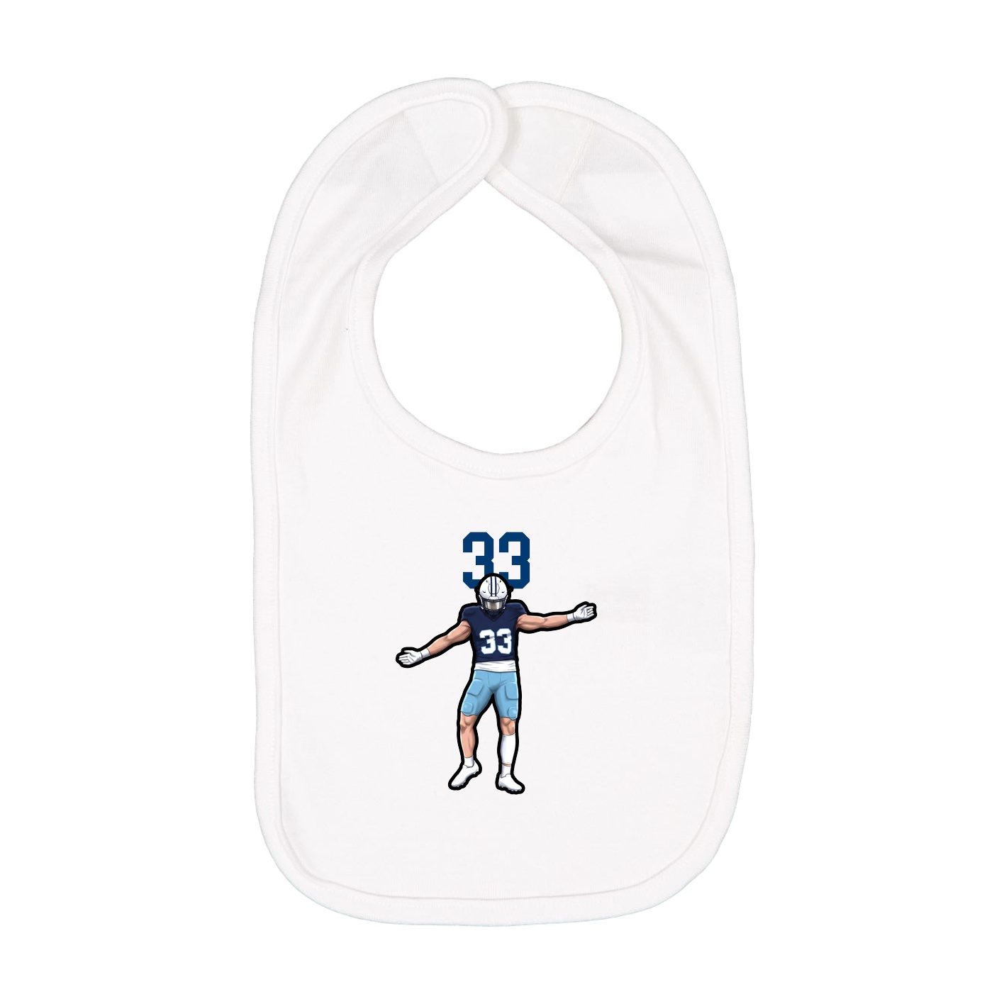 Infant Bib — Number Top in White