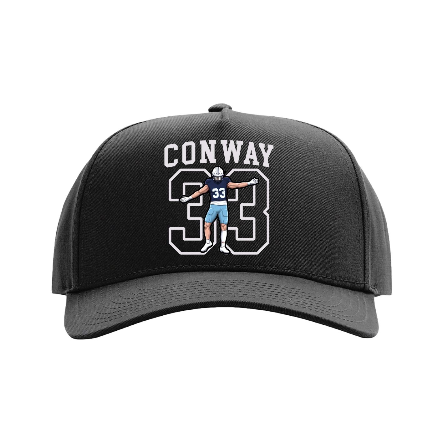 Full Fabric Five-Panel Champ Cap — Shirsey in Black