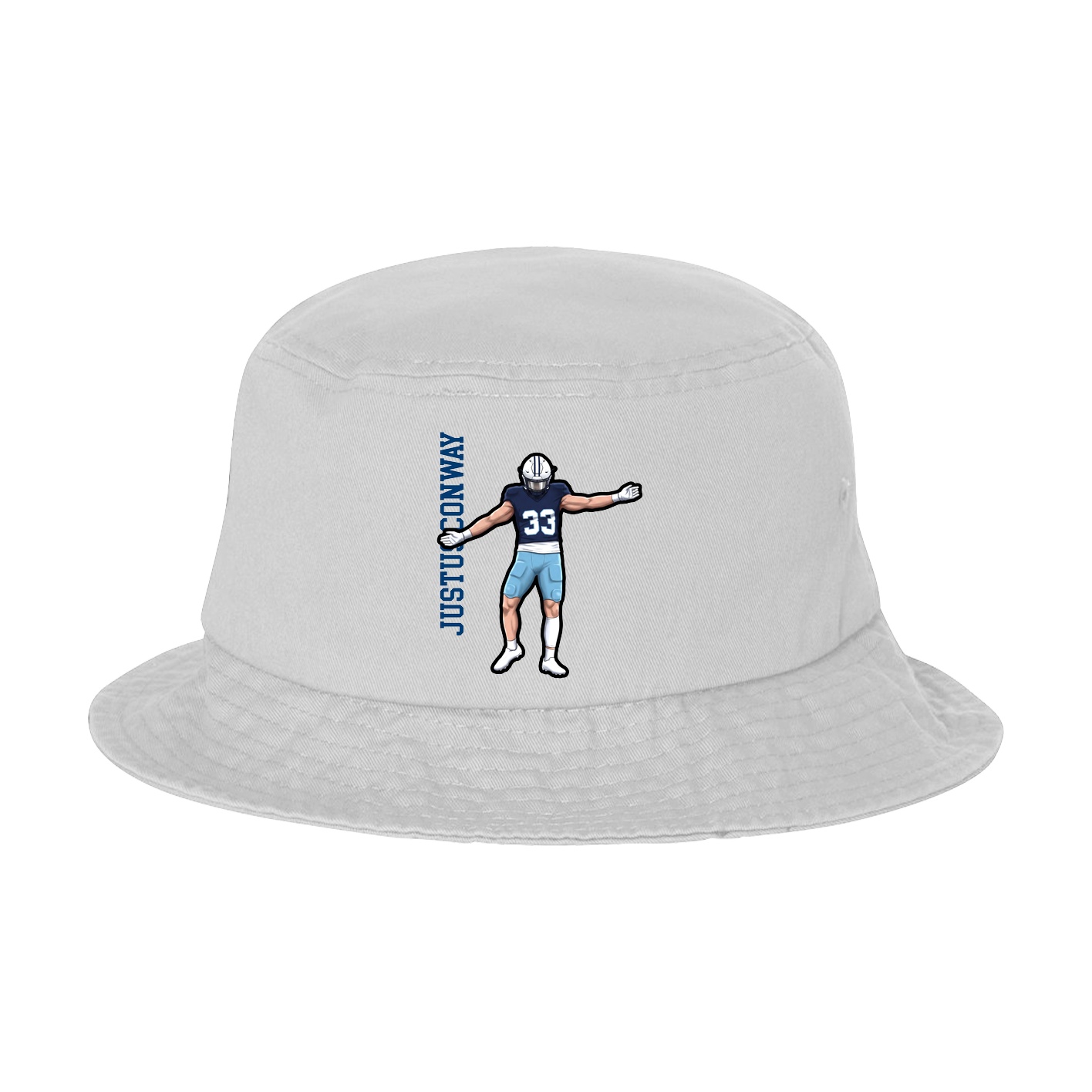 Bucket Cap — Name Vertical in White