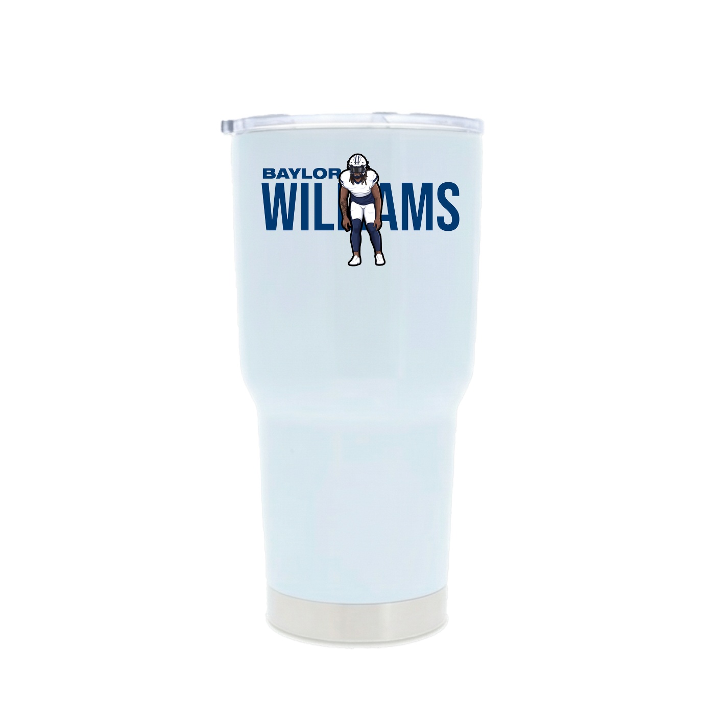 30oz Stainless Steel Tumbler — Player Name in White