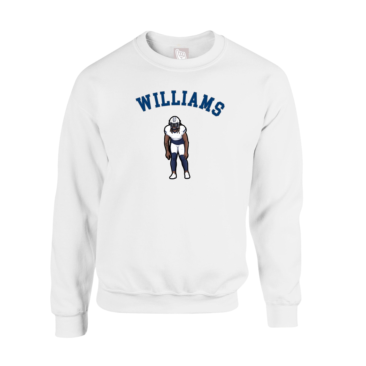 Fleece Crew — Shirsey Arch in White