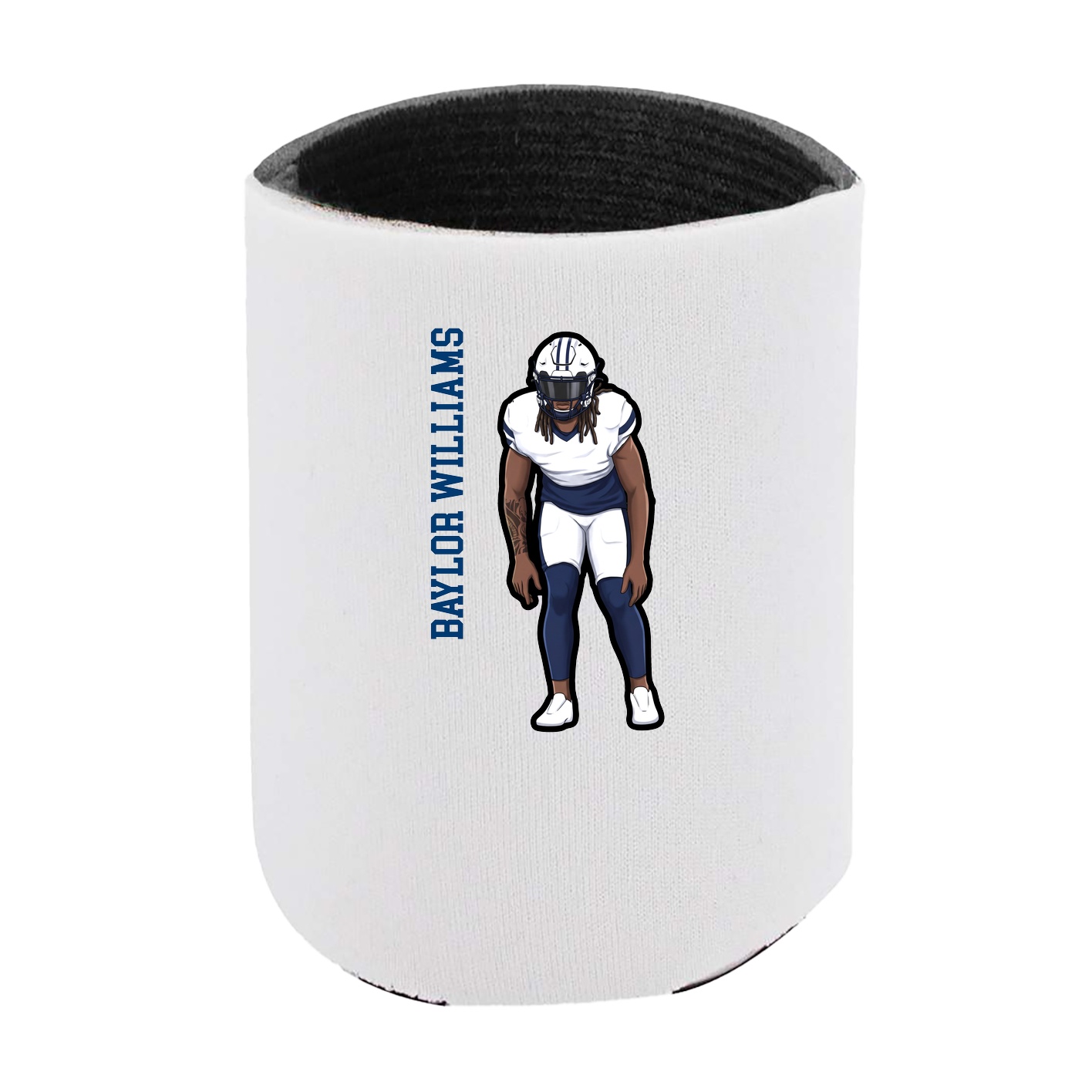 Can Holder — Name Vertical in White