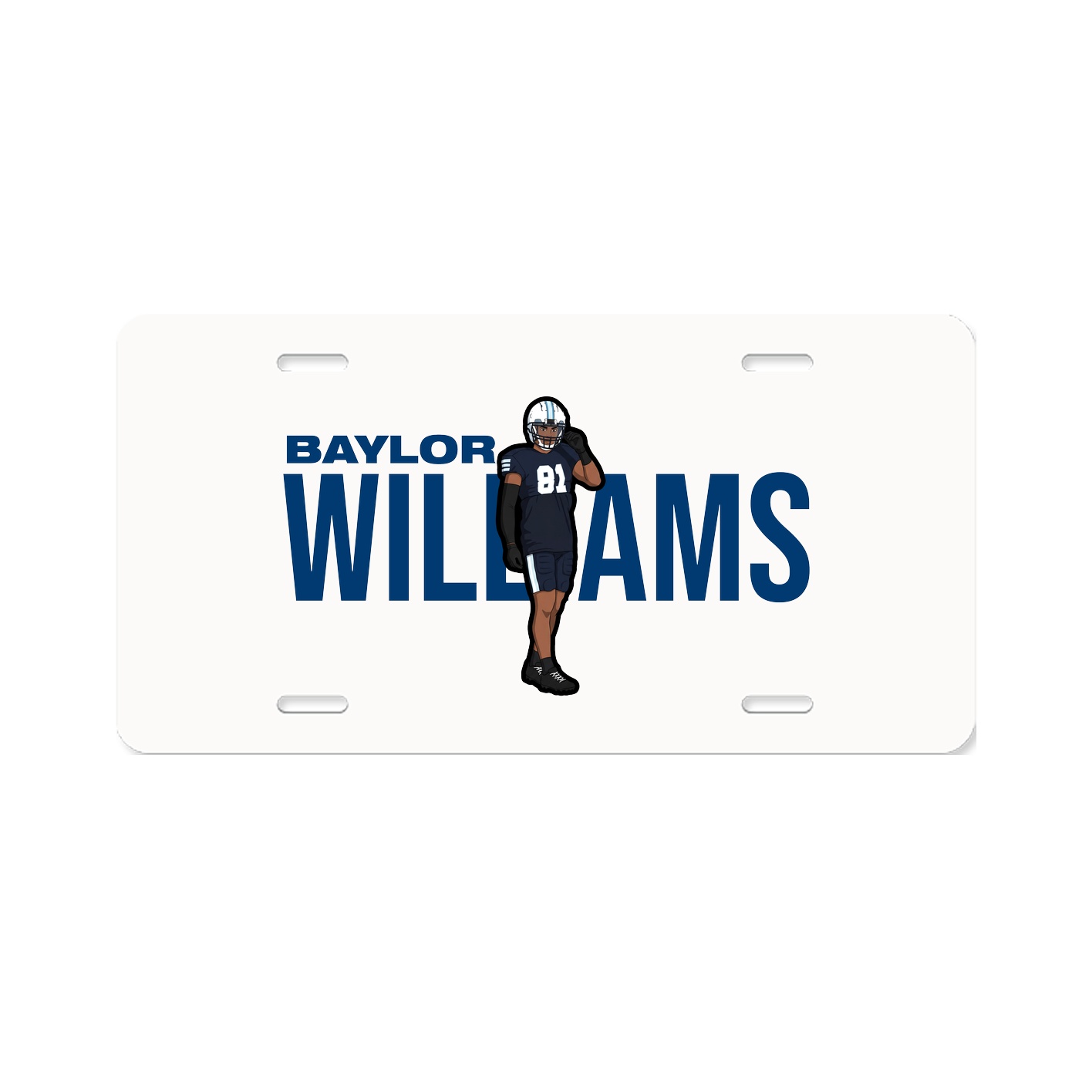 License Plate — Player Name in Classic