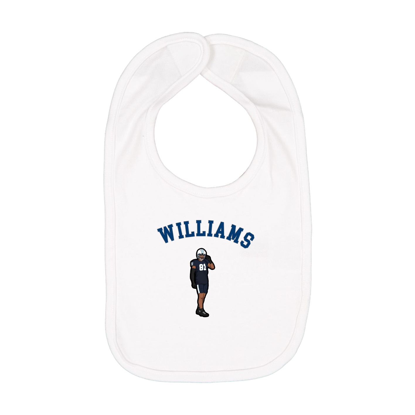 Infant Bib — Shirsey Arch in White