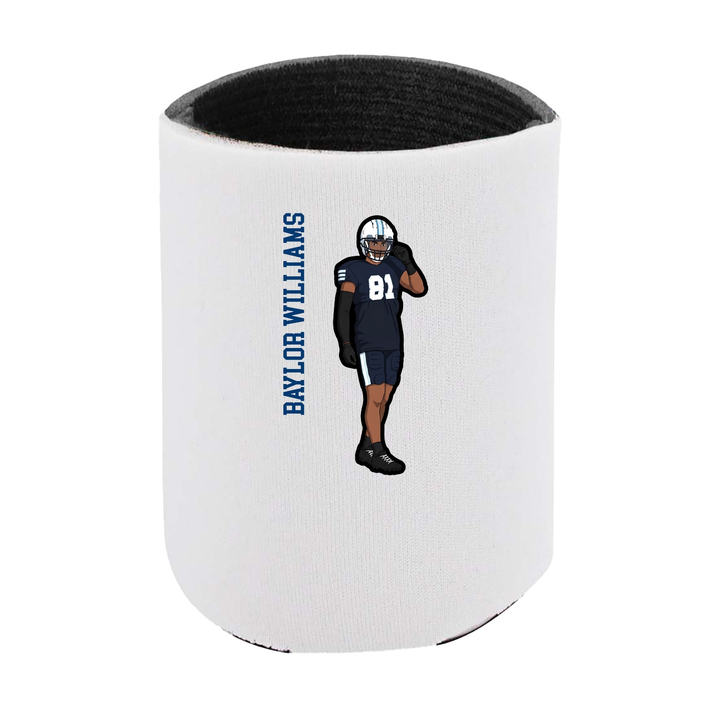 Can Holder — Name Vertical in White