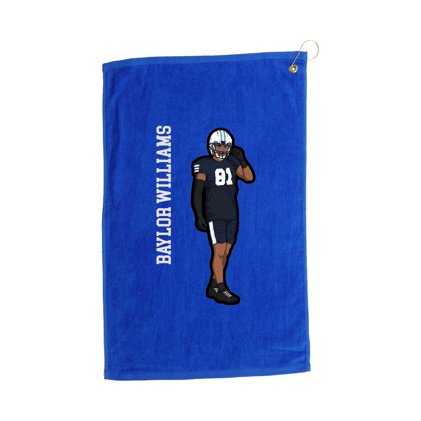 Golf Towel — Name Vertical in Royal