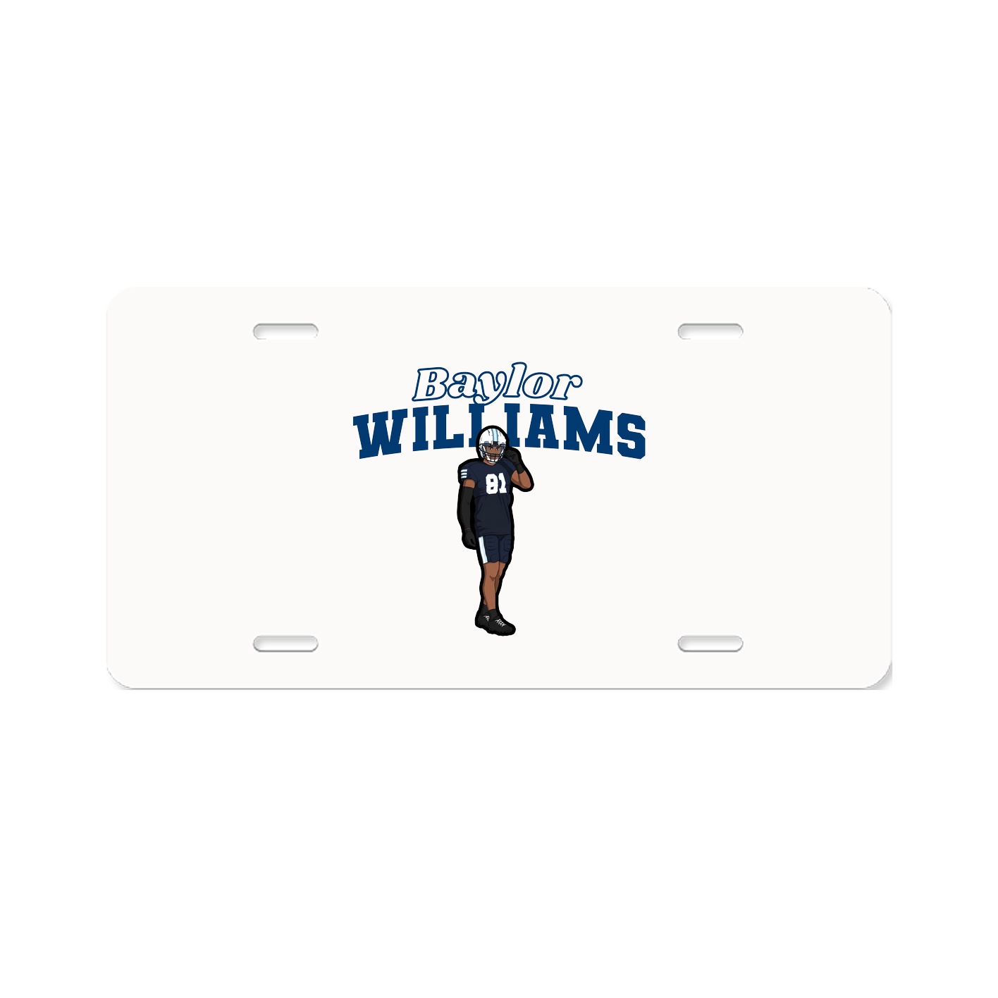 License Plate — Name Arch in Classic