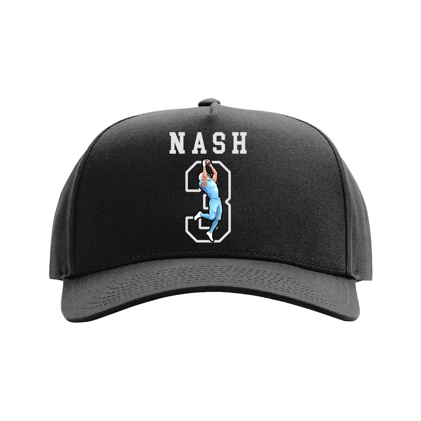 Full Fabric Five-Panel Champ Cap — Shirsey in Black