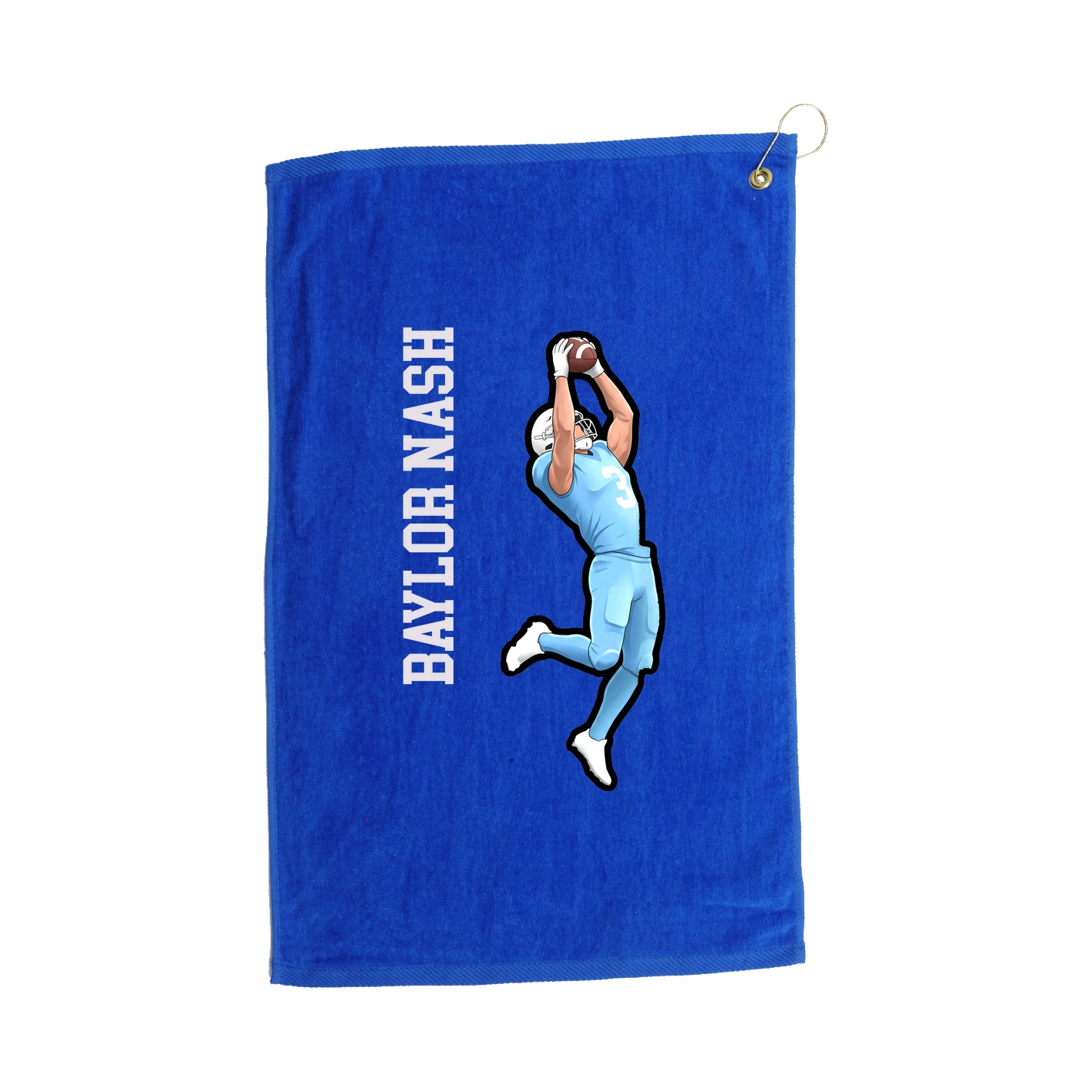 Golf Towel — Name Vertical in Royal