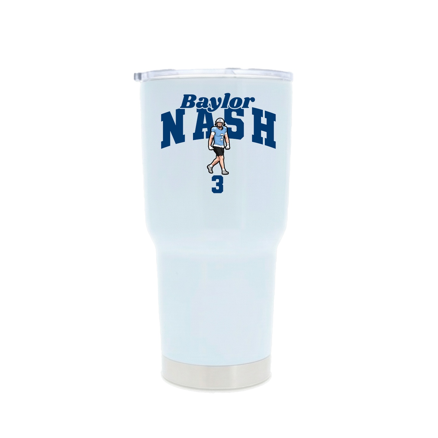 30oz Stainless Steel Tumbler — Signature Arch in White