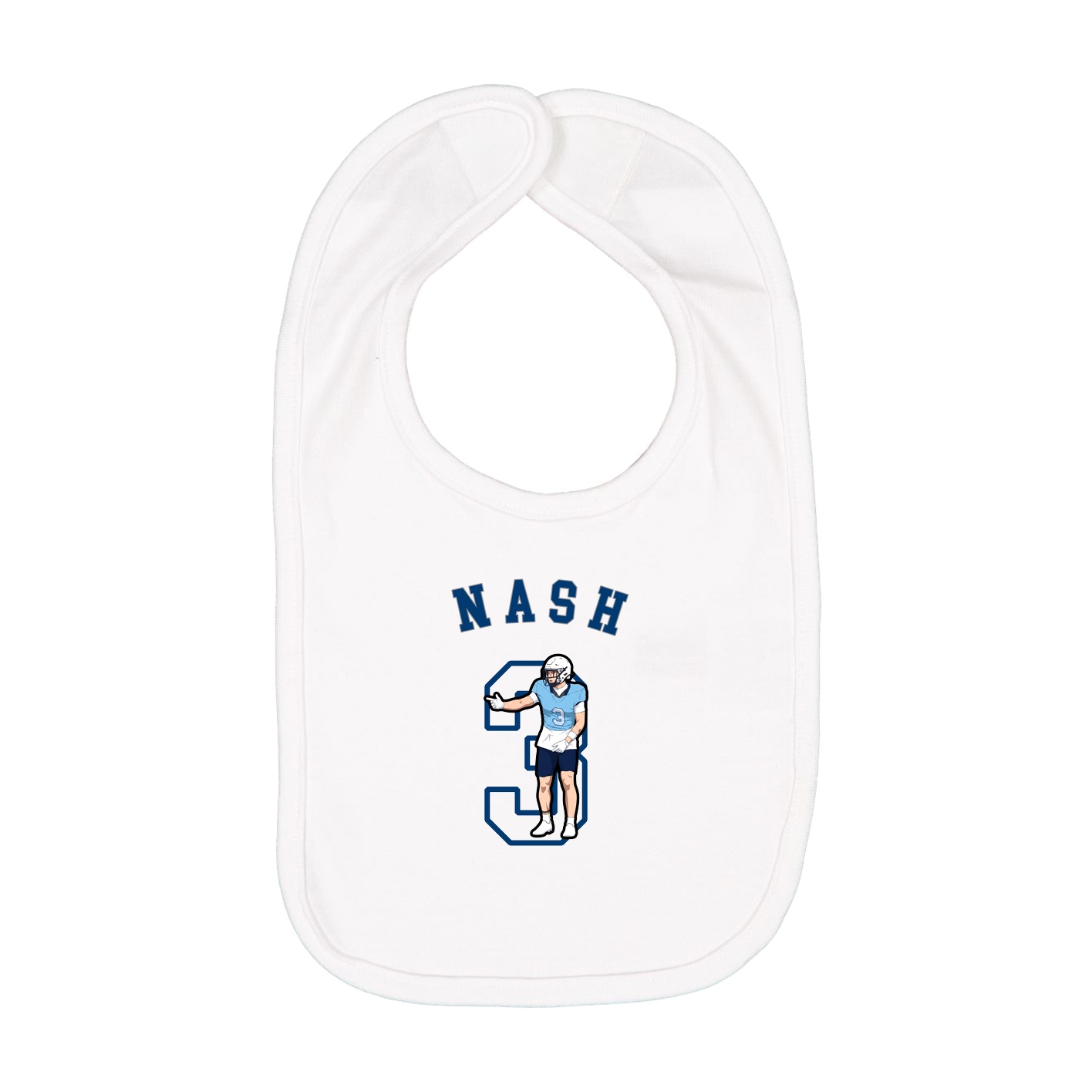 Infant Bib — Shirsey Arch in White