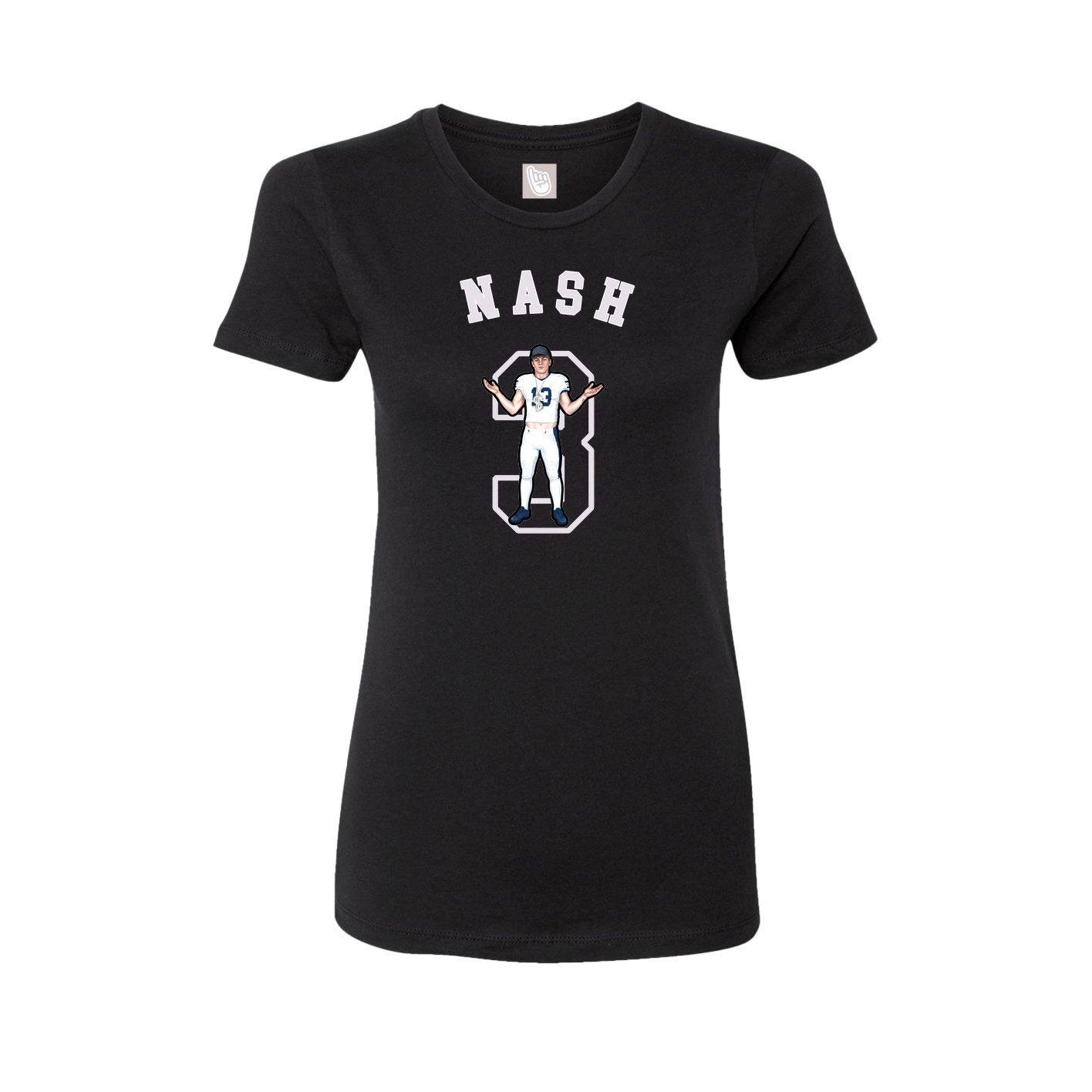 Fitted Women's Tee — Shirsey Arch in Black