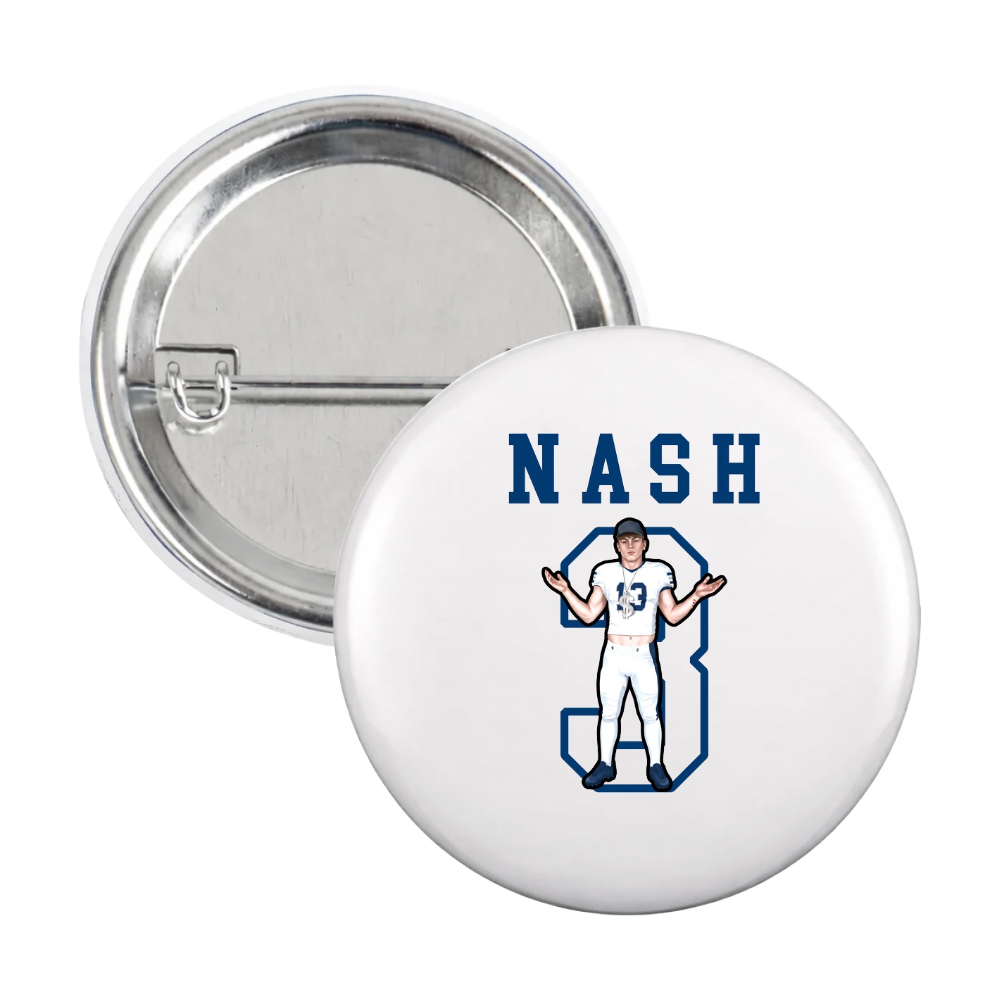 Game Day Button — Shirsey in White