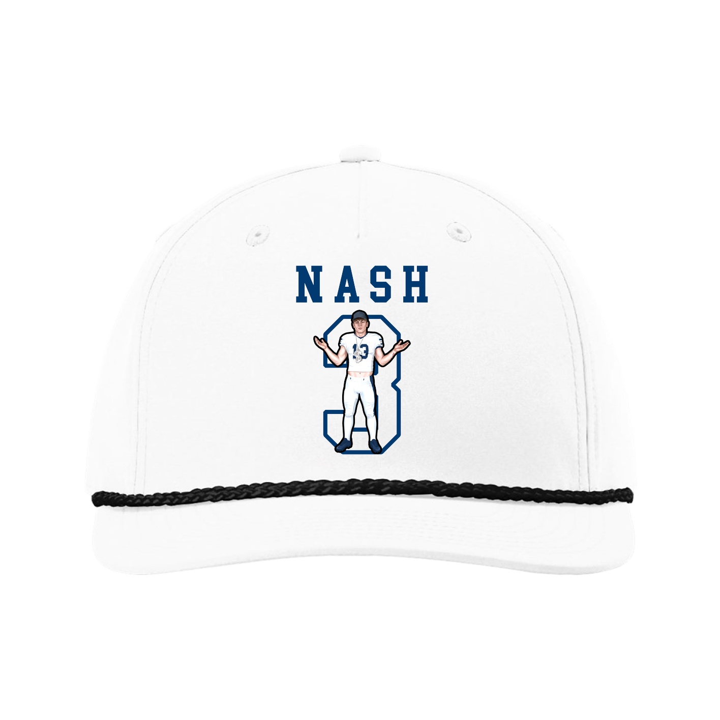 Five-Panel Classic Rope Cap — Shirsey in White
