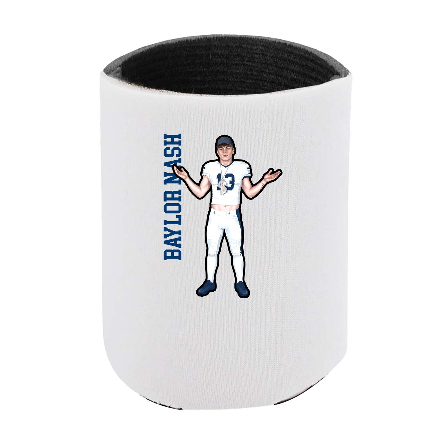 Can Holder — Name Vertical in White