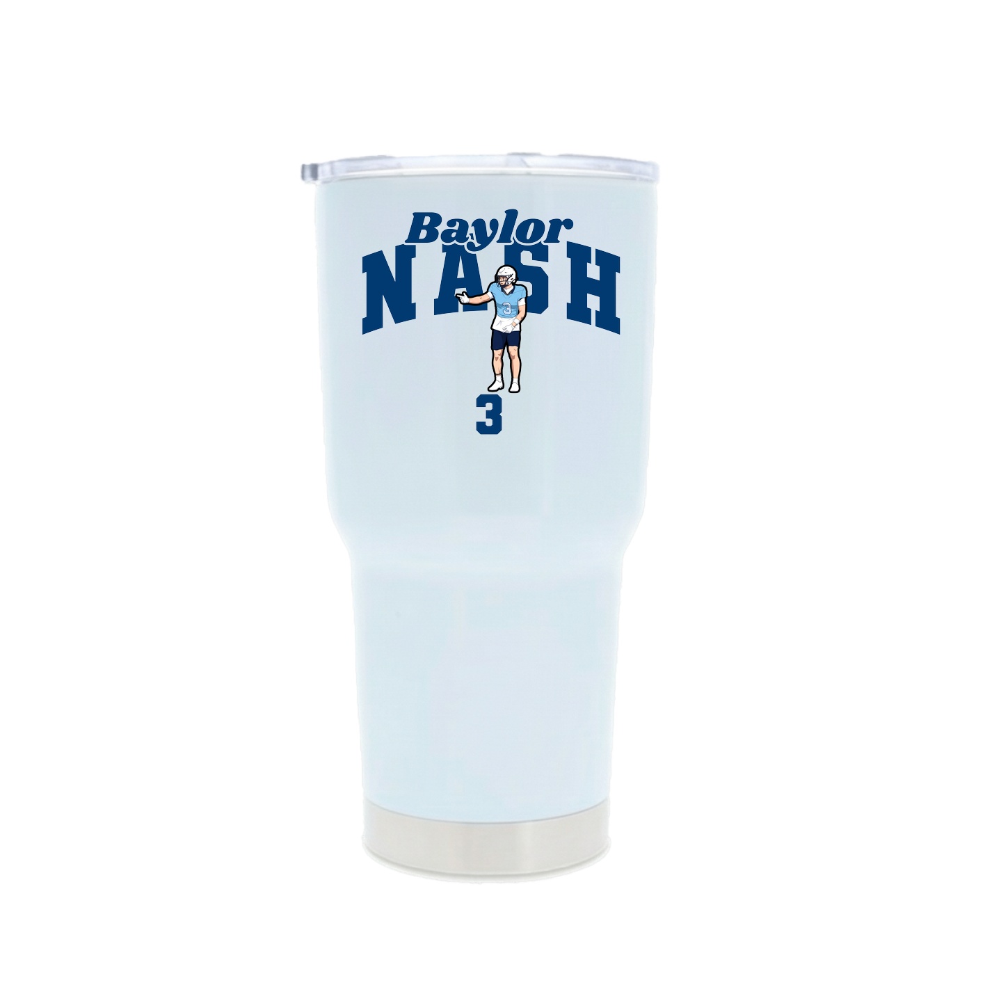 30oz Stainless Steel Tumbler — Signature Arch in White