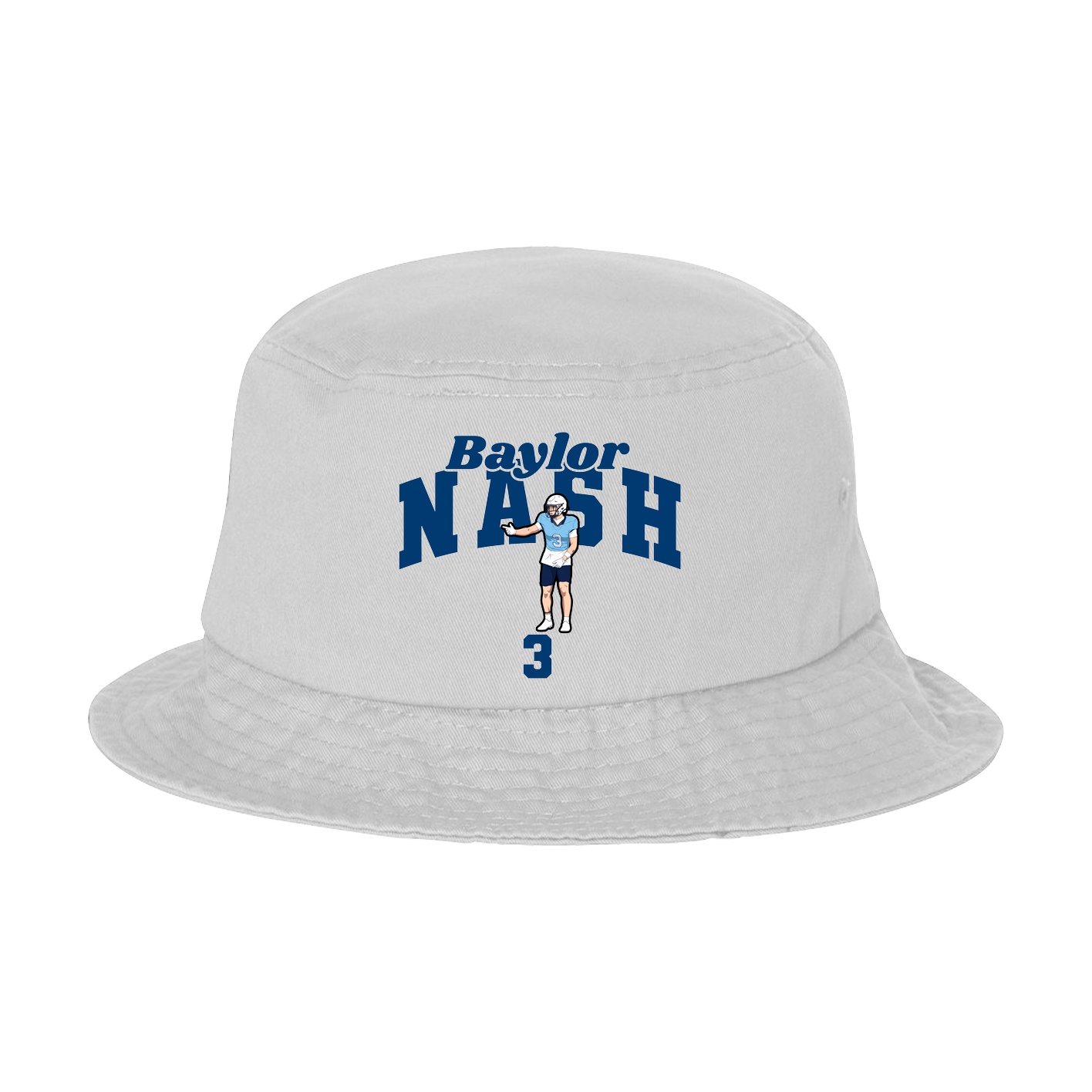 Bucket Cap — Signature Arch in White