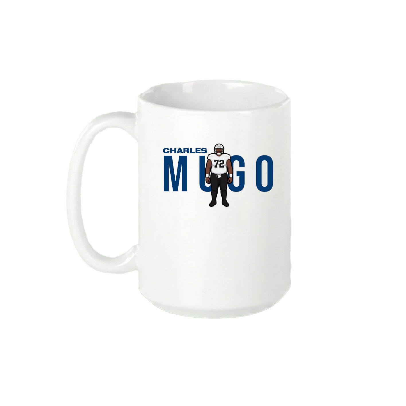15oz Coffee Mug — Player Name in White