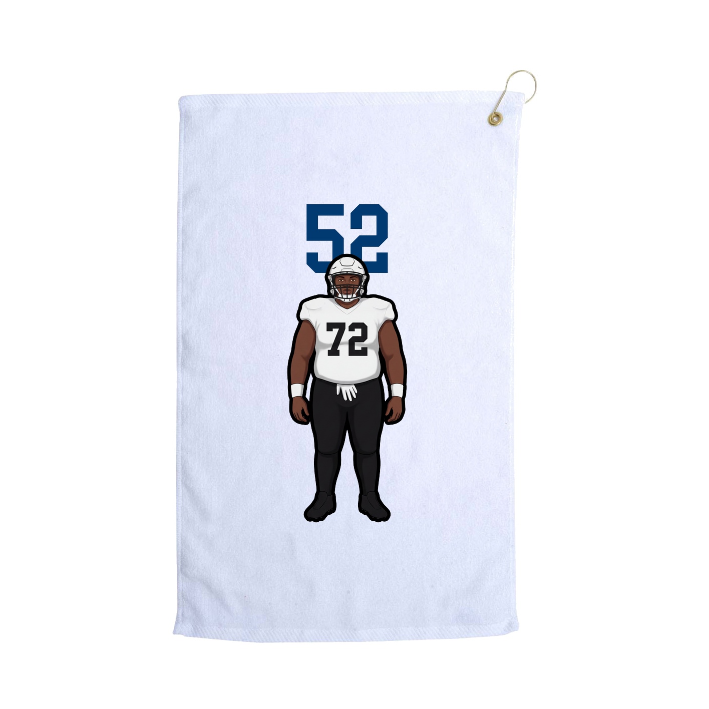 Golf Towel — Number Top in White