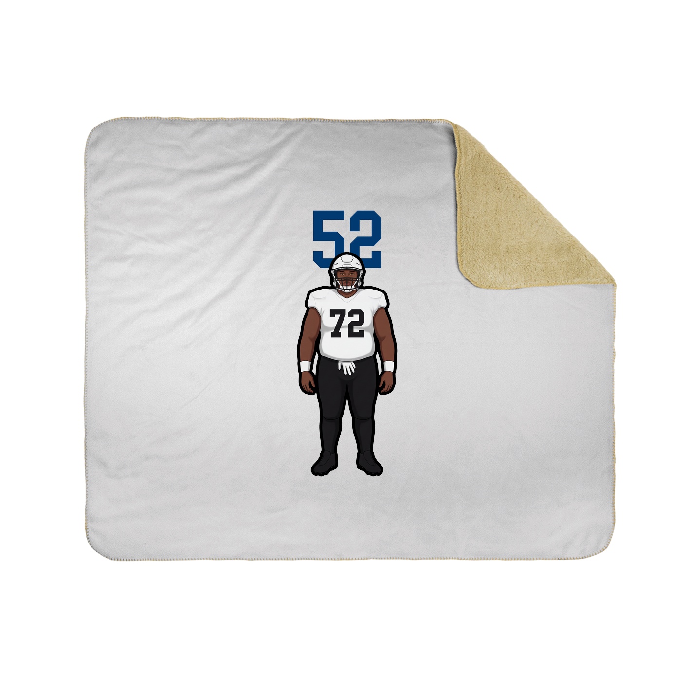 Throw Blanket — Number Top in White