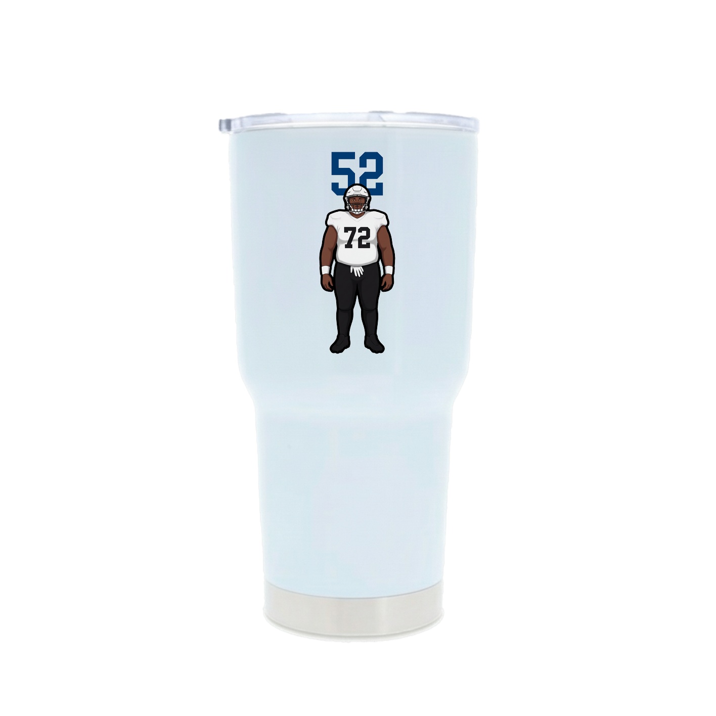 30oz Stainless Steel Tumbler — Number Top in White