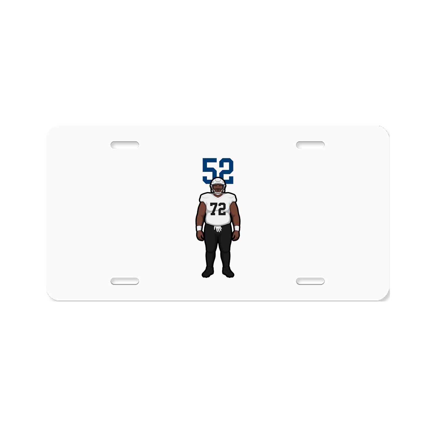 License Plate — Number Top in Classic