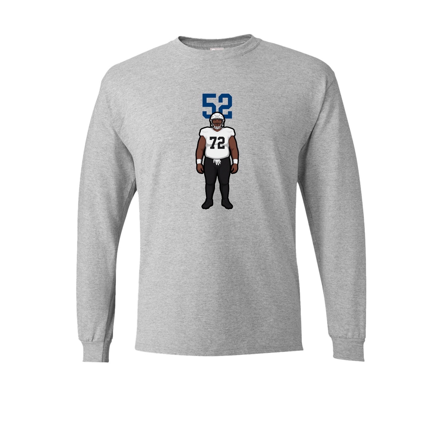 Long Sleeve Tee — Number Top in Grey
