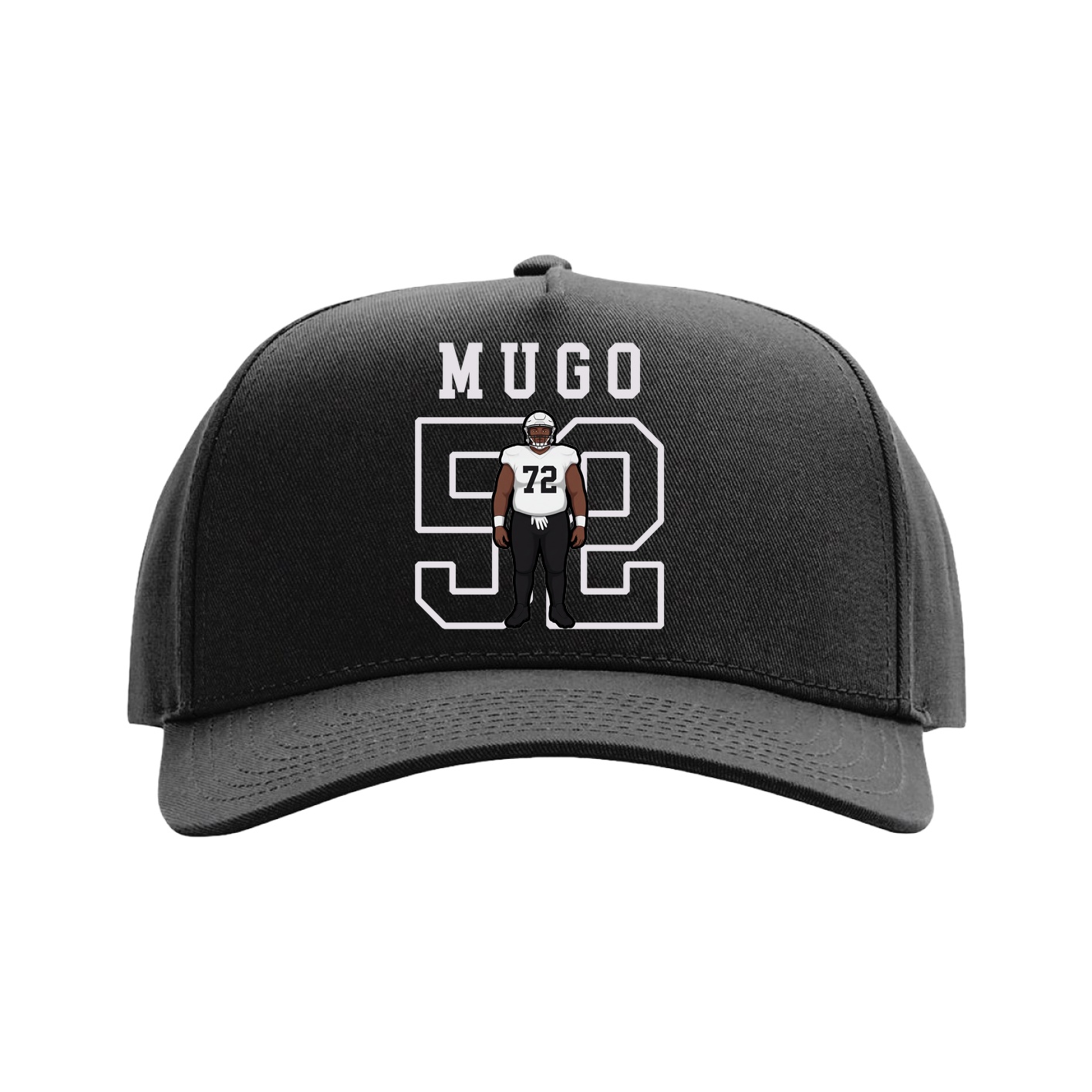 Full Fabric Five-Panel Champ Cap — Shirsey in Black
