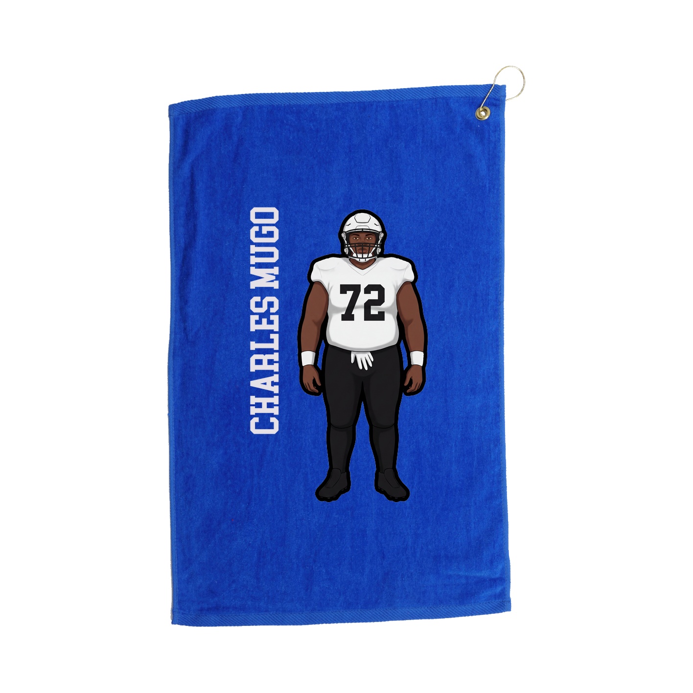 Golf Towel — Name Vertical in Royal