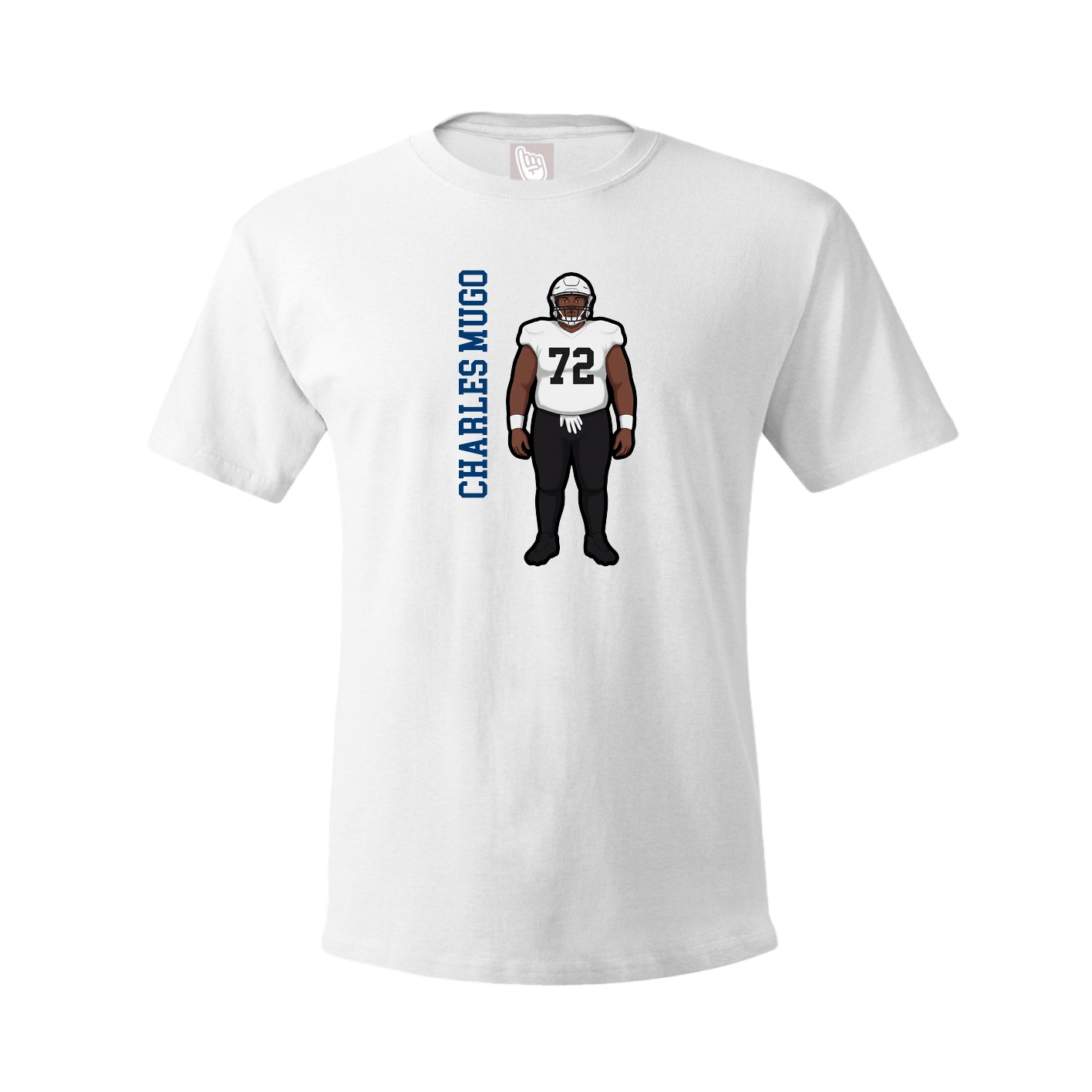 Youth Tee — Name Vertical in White
