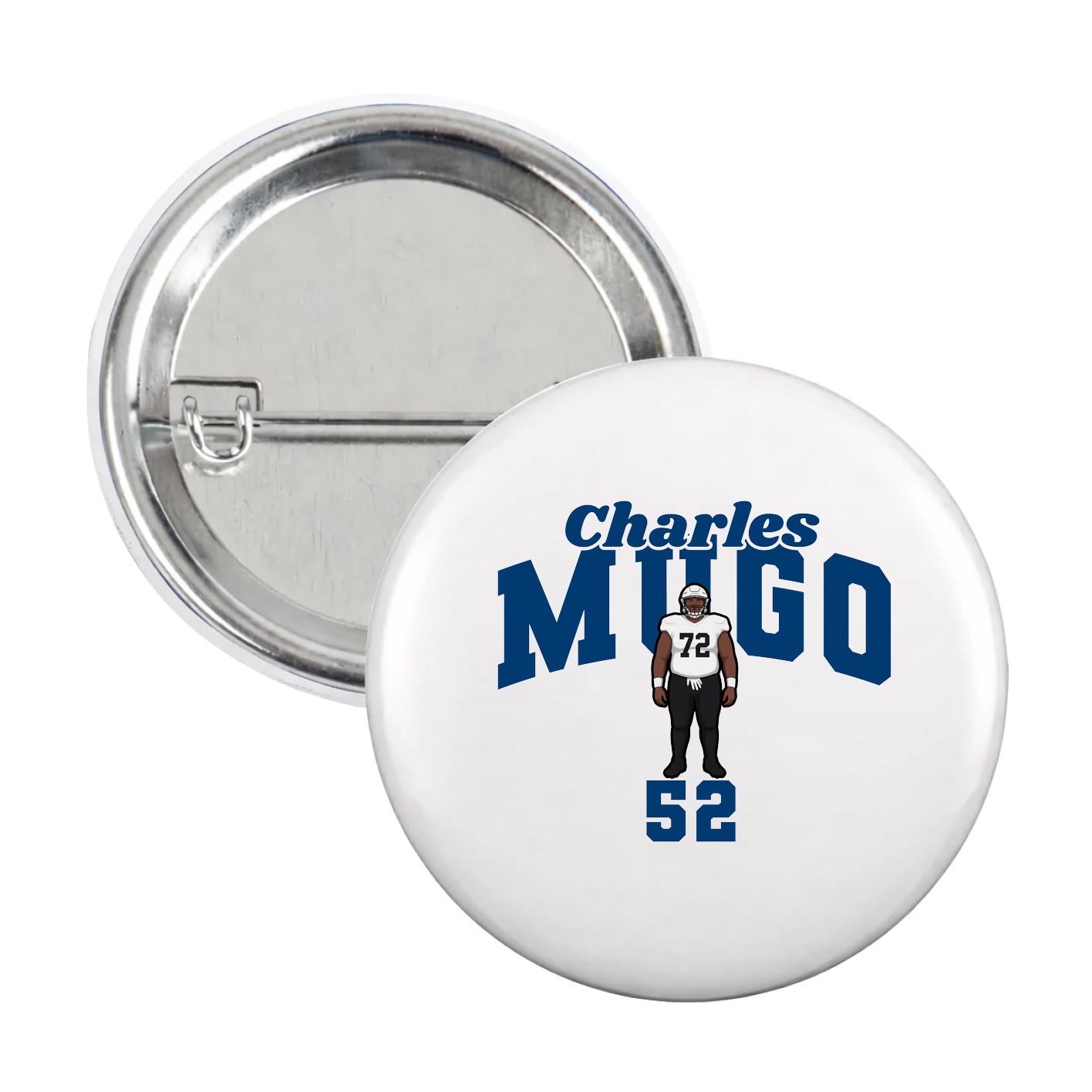 Game Day Button — Signature Arch in White