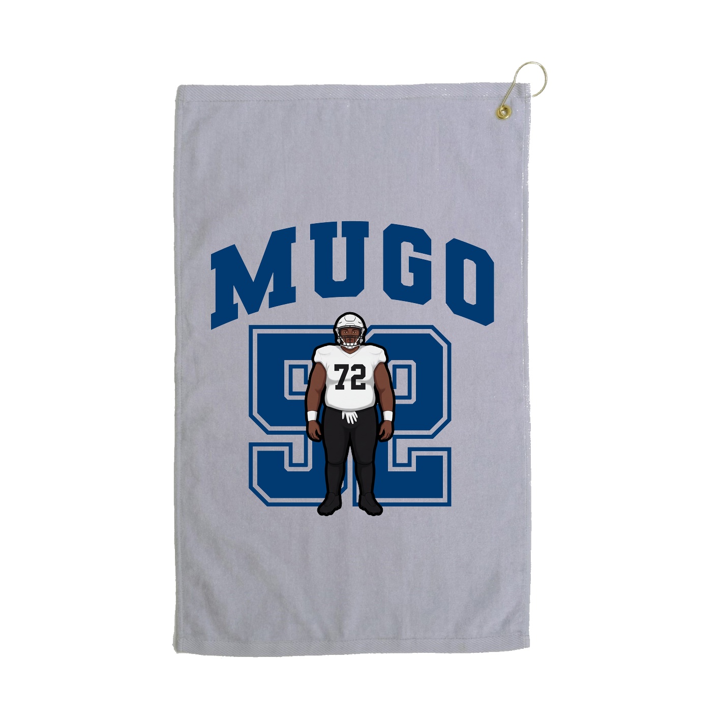 Golf Towel — Number in Grey
