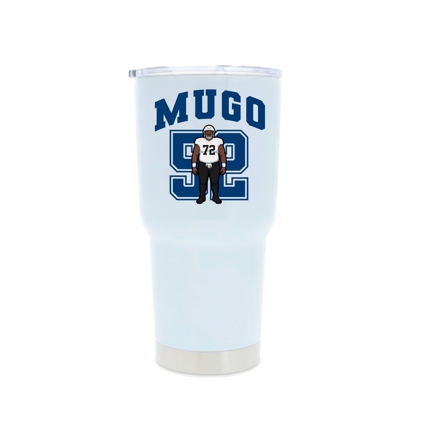 30oz Stainless Steel Tumbler — Number in White