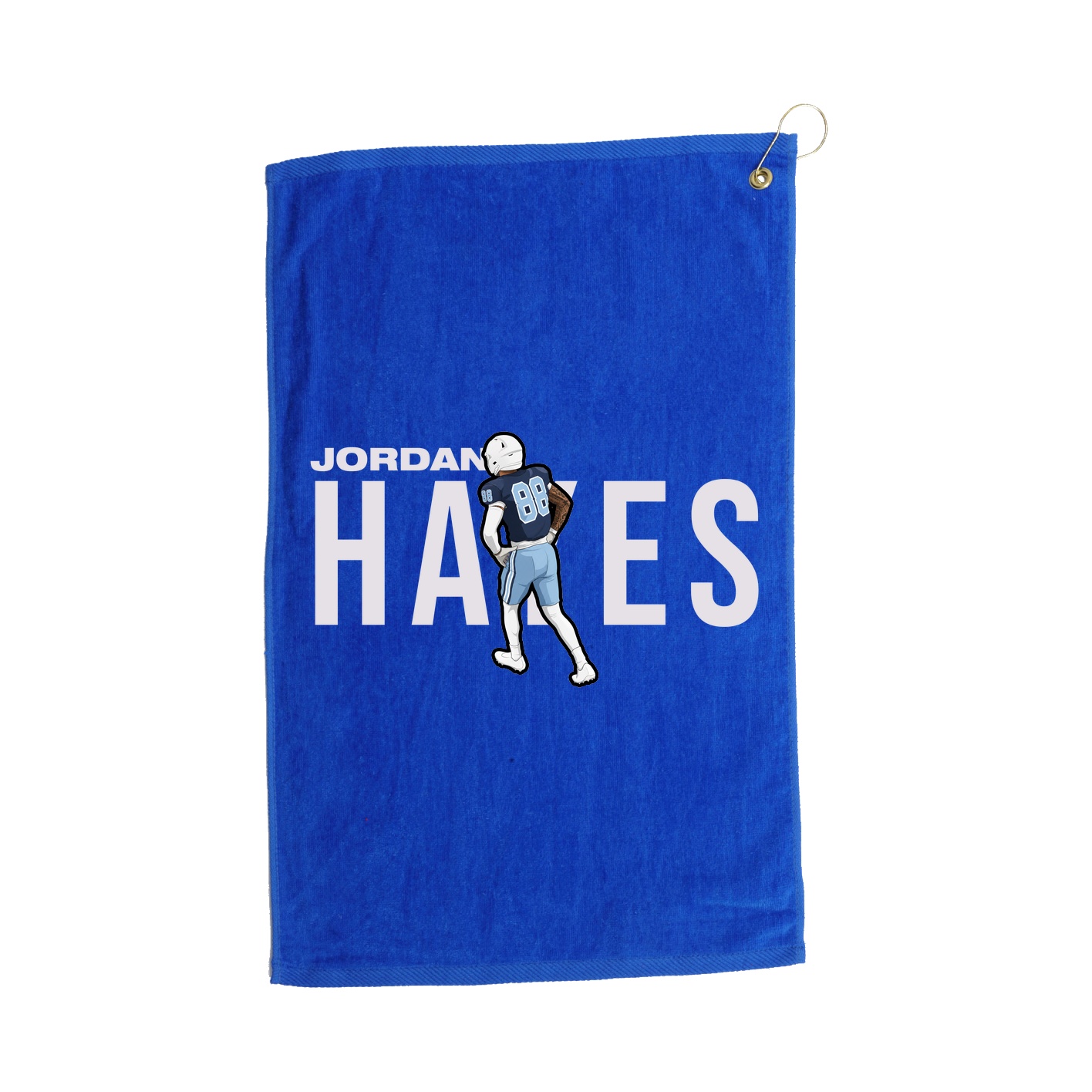 Golf Towel — Player Name in Royal