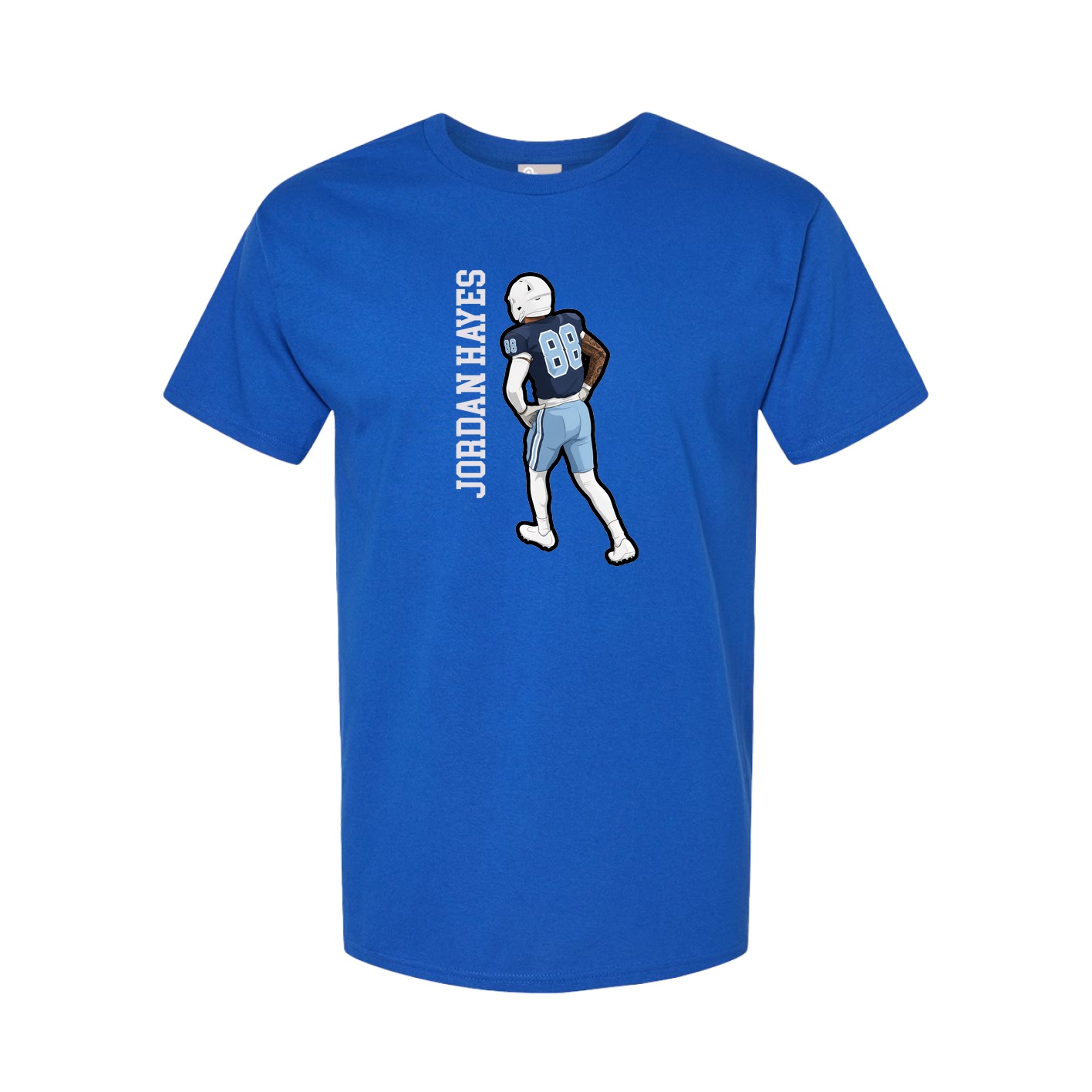 Youth Tee — Name Vertical in Royal