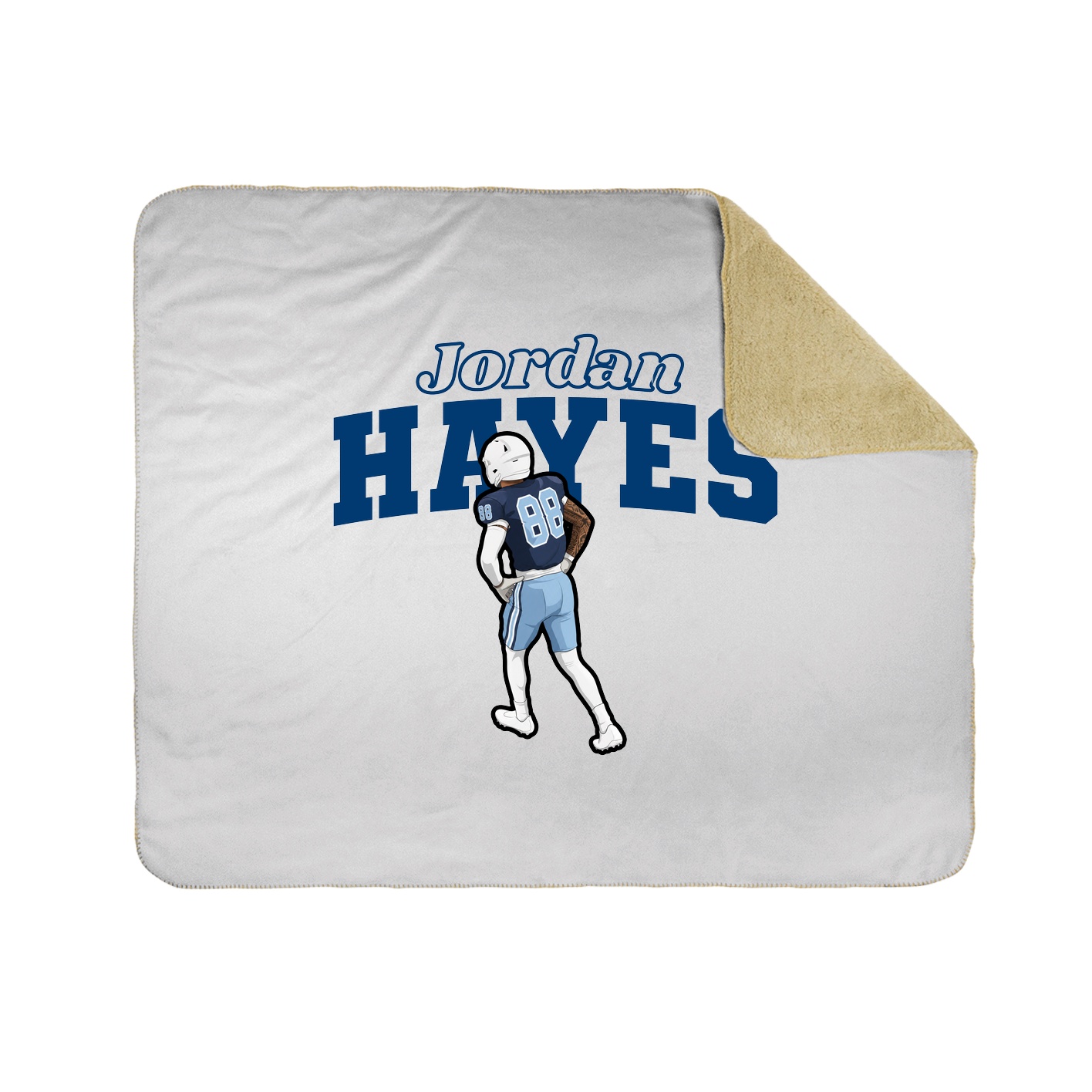 Throw Blanket — Name Arch in White