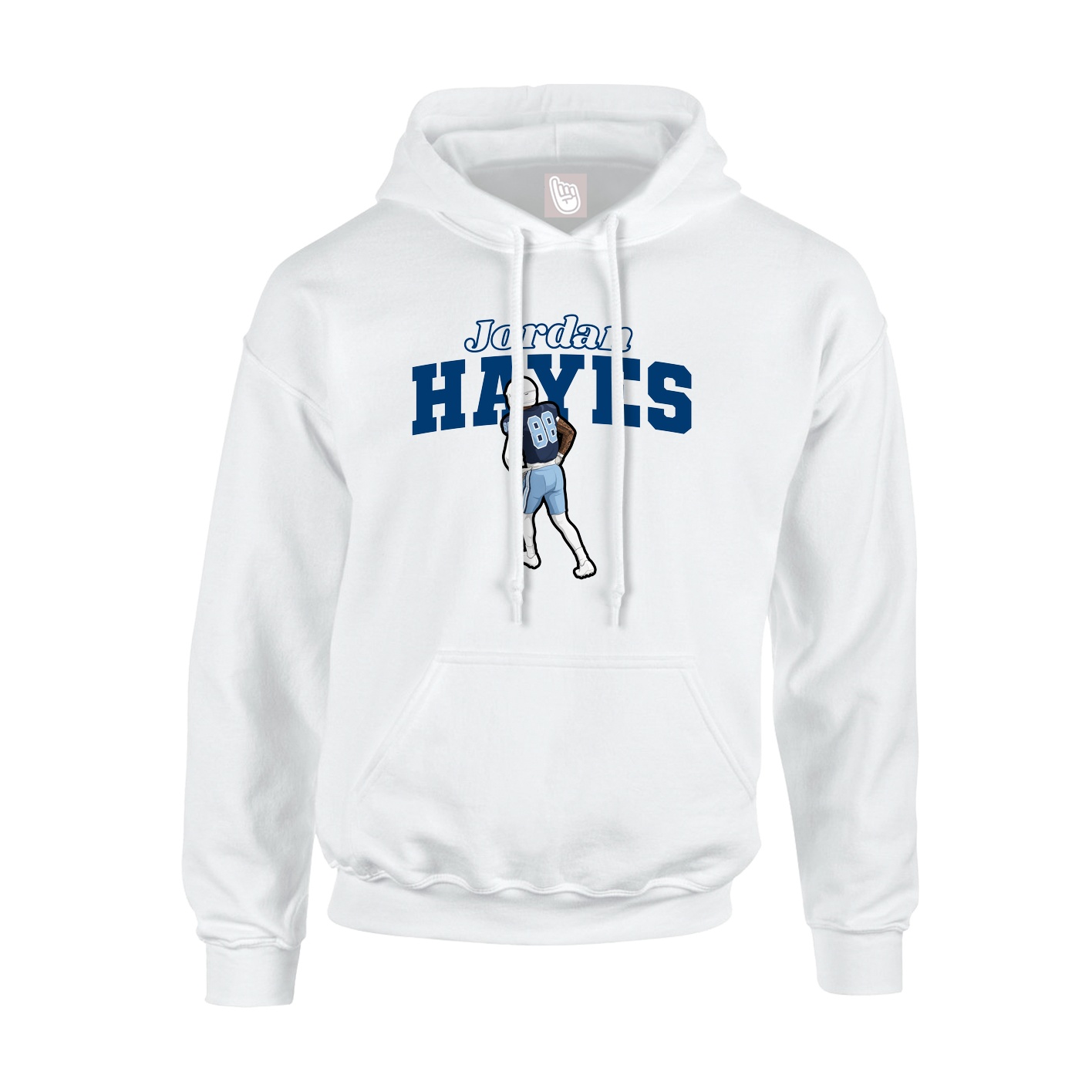 Hoodie — Name Arch in White