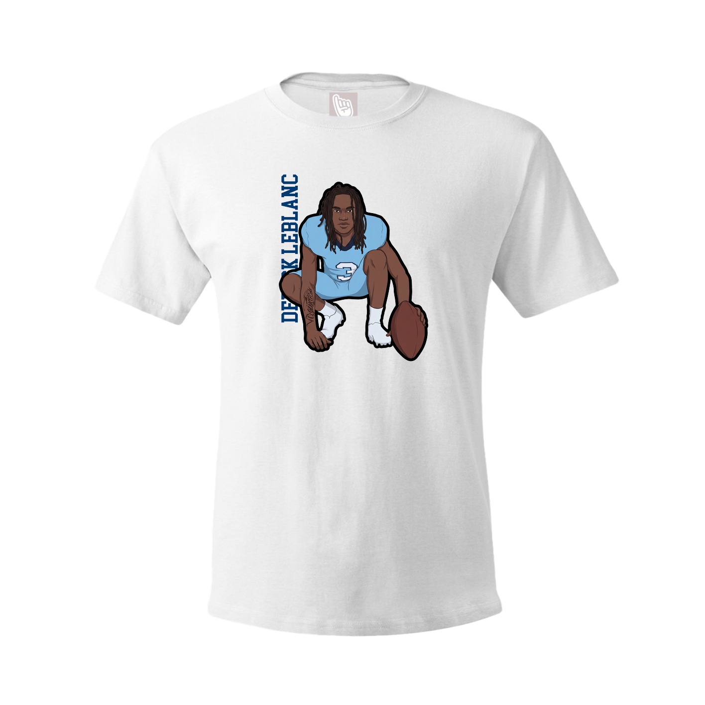 Tee — Name Vertical in White