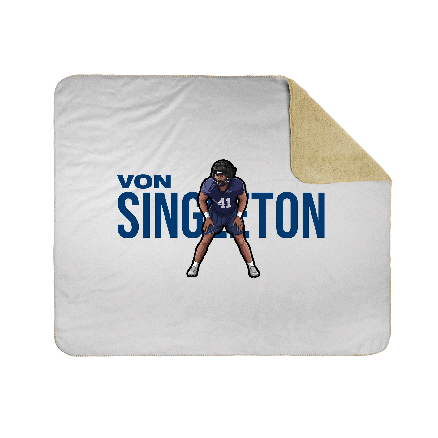 Throw Blanket — Player Name in White