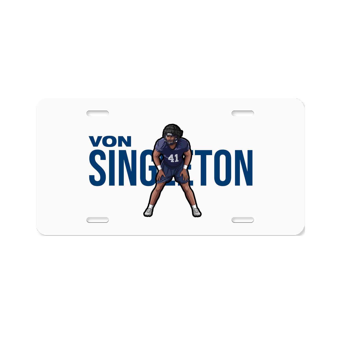 License Plate — Player Name in Classic
