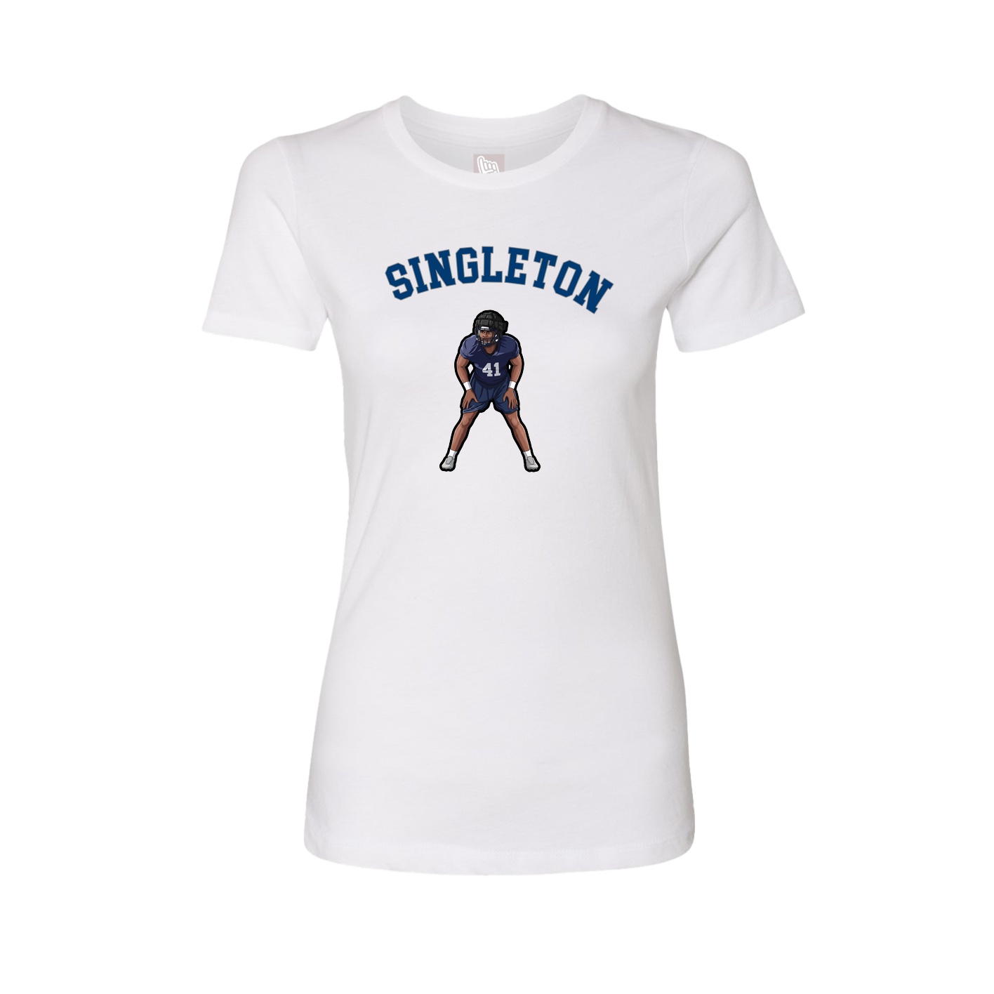 Fitted Women's Tee — Shirsey Arch in White