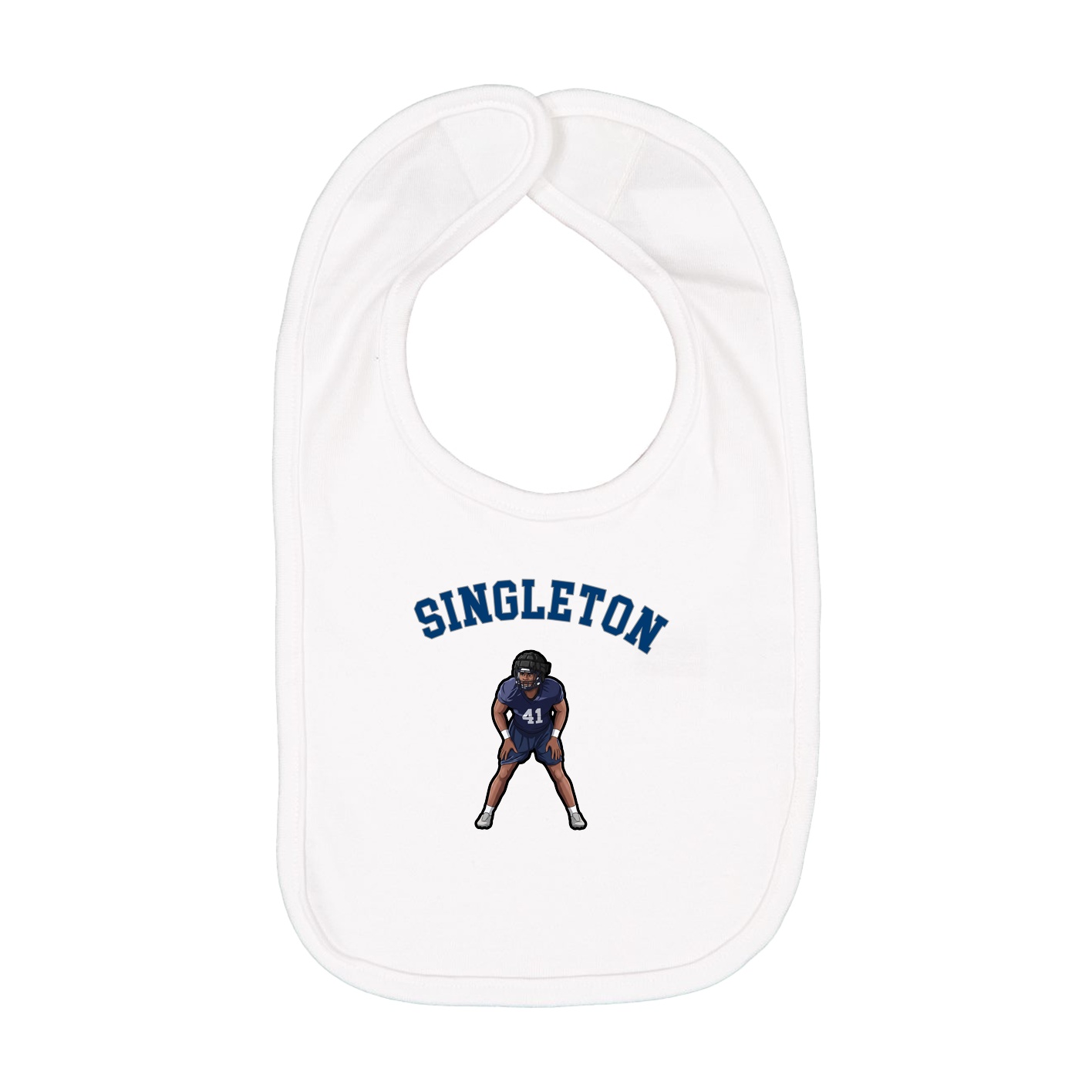 Infant Bib — Shirsey Arch in White