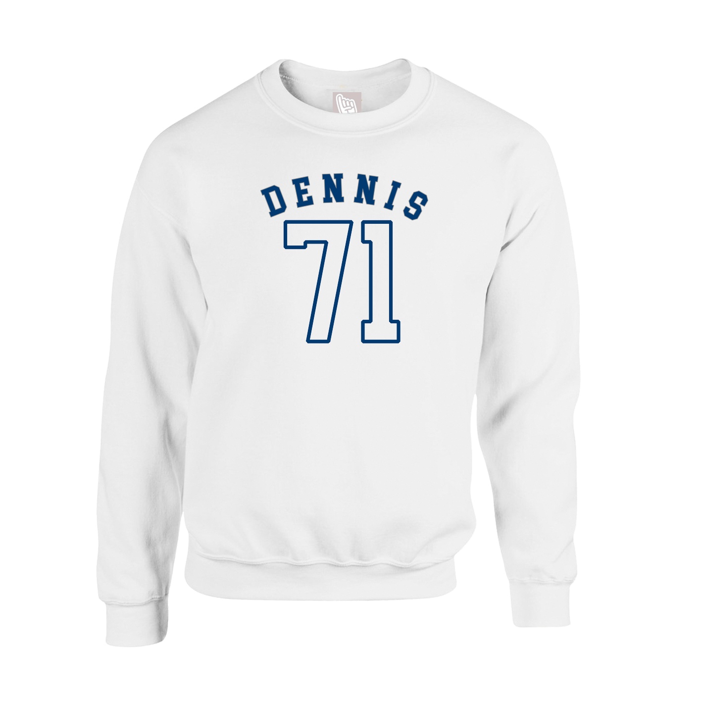 Fleece Crew — Shirsey Arch in White
