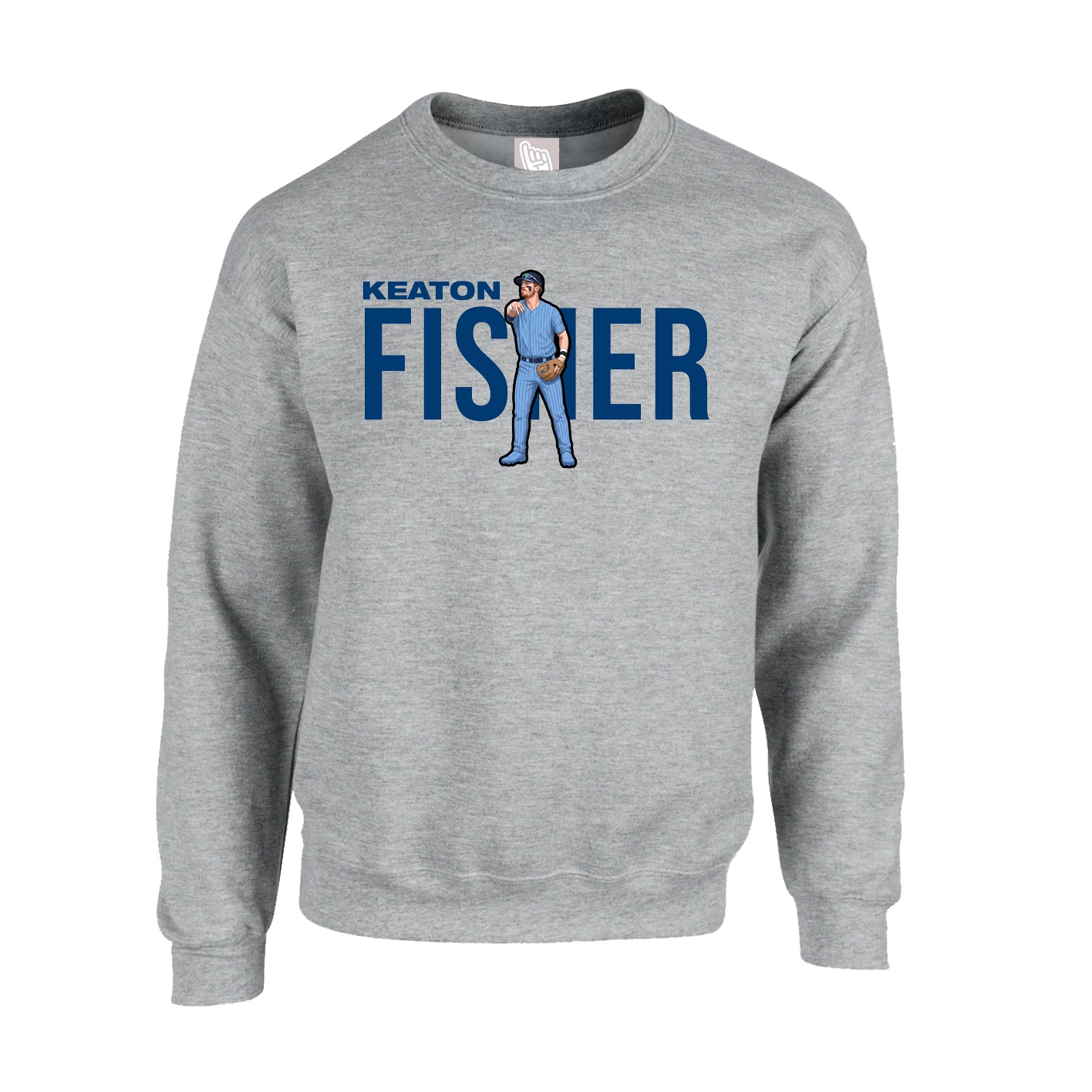 Fleece Crew — Player Name in Grey