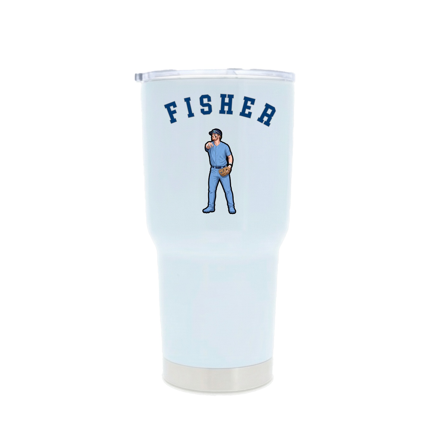 30oz Stainless Steel Tumbler — Shirsey Arch in White