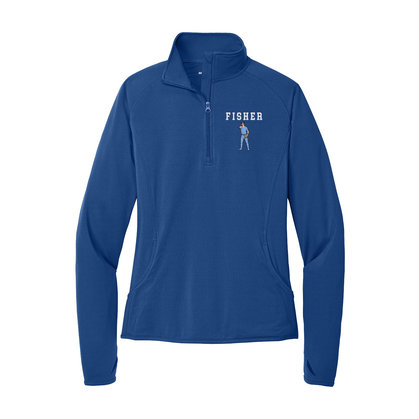 Women's Q-Zip Pullover — Shirsey in Royal